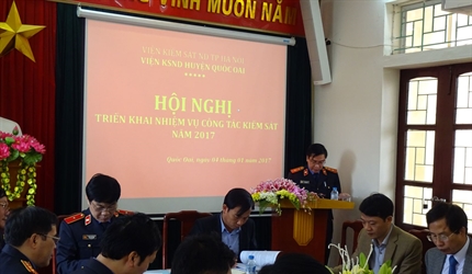 Viện KSND huyện Quốc Oai triển khai công tác năm 2017