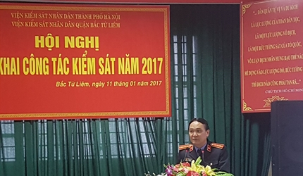VIỆN KSND QUẬN BẮC TỪ LIÊM TỔ CHỨC HỘI NGHỊ TRIỂN KHAI CÔNG TÁC NĂM 2017