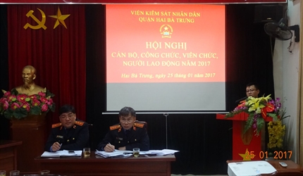 VIỆN KSND QUẬN HAI BÀ TRƯNG  TỔ CHỨC HỘI NGHỊ CÁN BỘ CÔNG CHỨC, VIÊN...