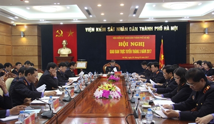 Viện KSND thành phố tổ chức sơ kết trực tuyến kết quả thực hiện nhiệm...