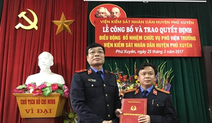 Lễ công bố, trao quyết định bổ nhiệm chức vụ Phó Viện trưởng Viện KSND...