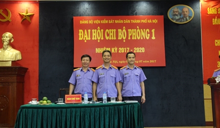 TỔ CHỨC THÀNH CÔNG ĐẠI HỘI ĐIỂM CHI BỘ PHÒNG 1 (NHIỆM KỲ 2017 - 2020)...