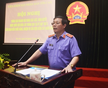 Hội nghị trực tuyến toàn ngành KSND thông báo nhanh nội dung các luật, nghị...