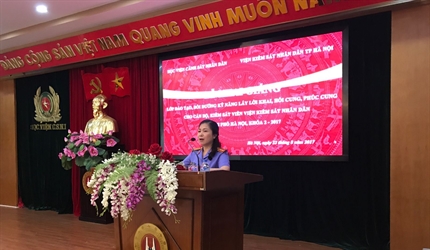 Khai giảng lớp đào tạo, bồi dưỡng kỹ năng, nghiệp vụ lấy lời khai, phúc...